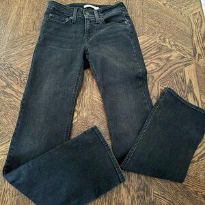 Levi’s super low boot low rise black bootcut jeans size 24
